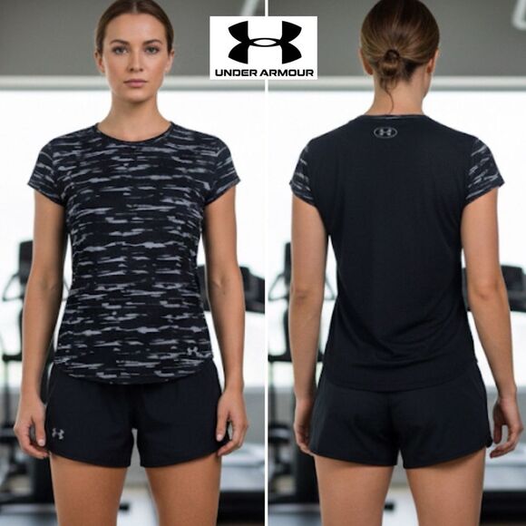 Under Armour Mesh Run Tee Shirt S Athletic Gym Training Tennis Golf Top 1309454 - Picture 1 of 15